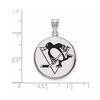 Black Bow Jewelry Sterling Silver Pittsburgh Penguins NHL Large Pendant - 2 of 3