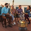 Costway 26''Outdoor Hex-shaped Fire Pit Wood Burning Bowl W/ Screen Cover and Poker - 2 of 4