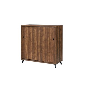 Waina Cabinet Oak - Acme Furniture: Mid-Century Modern Entryway Organizer with Adjustable Shelves - 1 of 4