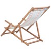 vidaXL Beach Chair Multicolor Eucalyptus wood and polyester fabric - 3 of 4