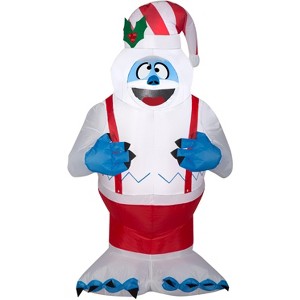 Rudolph the Red Nosed Reindeer Airblown Inflatable Bumble in Suspenders Rudolph, 3.5 ft Tall - 1 of 3