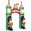 Outsunny 139.75" Christmas Inflatable "Happy Holidays" Archway 2 Nutcracker Soldiers Rocking Horse, Blow-Up Outdoor LED Yard Display Lawn Garden - 4 of 4