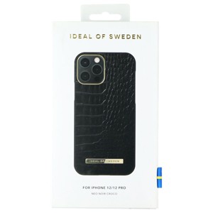 iDeal of Sweden Atelier Case for Apple iPhone 12 and 12 Pro - Neo Noir Croco - 1 of 1