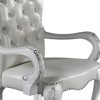 Acme Furniture 26" Dresden Dining Chairs Bone White Finish: Leather Upholstery, Wood Frame, No Assembly Required - 3 of 4