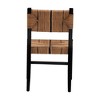 bali & pari Prita Paper Loom and Mahogany Wood Dining Chair Brown/Black - 2 of 4