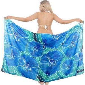 LA LEELA Women's Beachwear Sarong Coverups Bikini Skirt Swim Cover Up Summer Wraps Bathing suit Swimwear Beach Wrap Skirts for Women One Size Allover - 1 of 4