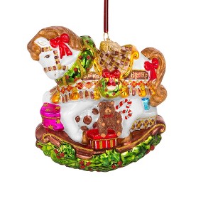 Huras Family 4.5 Inch Child's Favorite Toy Horse Cl Christmas Tree Ornament , Prototype Ornament Rocking Horse (1PC) - 1 of 3
