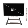 Artloge Heavy Duty Freestand TV Stand Industrial TV Mount Stand Corner TV Floor Stand Adjustable for 65-100" TVs Max Load 220 lbs with Storage Shelves - 3 of 4