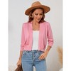 BLUEMING Womens Soft Knit Sweater Cardigan Bracelet Sleeve Open Front Cardigan Above Hip Length Cardigan - 3 of 4