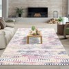 Area Rug for Luxury Living Room Machine Washable Abstract Line Accent Carpet Low Pile Bedroom Rug - 2 of 4
