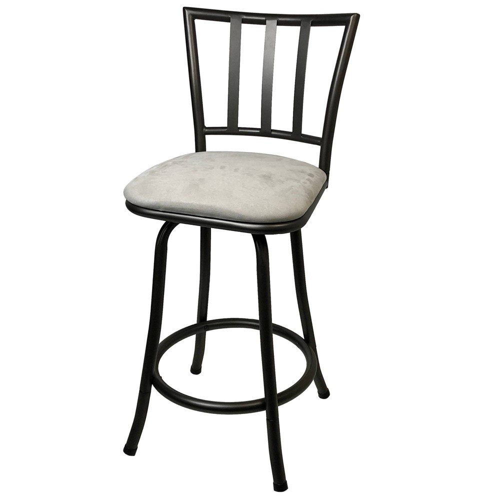 Photos - Chair Robinson Adjustable Counter Height Barstool Gunmetal - Holli Furniture