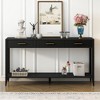 Painted Console Table with 3 Drawers, Extra Storage Shelf and Added Center Support - 2 of 4