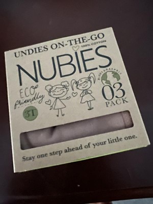 Nubies Essentials Toddler Girls' 3pk Star Briefs - Black 4t : Target
