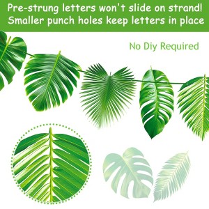 Empire Digilabs Tropical Palm Leaf Party Banner Decor - 1 of 3