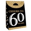 Big Dot of Happiness Adult 60th Birthday - Gold - Birthday Gift Favor Bags - Party Goodie Boxes - Set of 12 - 3 of 4
