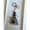 Wrapables Hanging Fashionista Doll Keychain, Crystal Rhinestone Keyring Bag Charm, Black Rose - 4 of 4