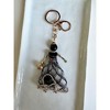 Wrapables Hanging Fashionista Doll Keychain, Crystal Rhinestone Keyring Bag Charm, Black Rose - image 4 of 4