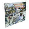 Northlight LED Lighted Fiber Optic Snowy Christmas Village Canvas Wall Art 11.75" x 15.75" - 3 of 4