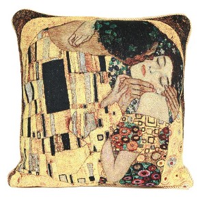 Signare USA Gustav Klimt Tree of Life Gold Pillowcase/ Cushion Cover 18 x 18 inch - 1 of 1