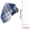 INSPIRE CHIC Plaid Woven Self-tied Striped Skinny Necktie 2.8" for College Graduation Campus 1 Pc - 2 of 4