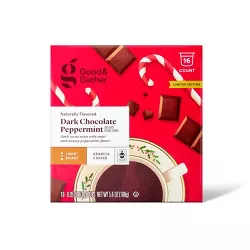 Dark Chocolate Peppermint Single Serve Light Roast Coffee - 16ct - Good & Gather™