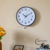 Clockswise Black Analog Clock – Silent, Non-Ticking for Wall, Office Desk, Table and Shelf, Battery-Operated Perfect for Home Office - 2 of 4