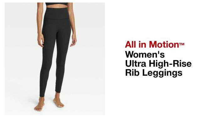Women's Ultra High-Rise Rib Leggings - All In Motion™, 2 of 13, play video