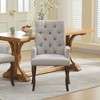 Okak Mid-Century Elegant Tufted Dining Chairs with Curved Legs for Kitchen Dining Room,Chenille Upholstered Seating Arm Dining Chair - 4 of 4