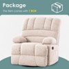 Kumasinova Oversized Swivel Rocker Recliner Chair, 350lb Capacity High-Resilience Sponge Recliner with 3 Modes,Beige Recliner Sofas for Living Room - 2 of 4