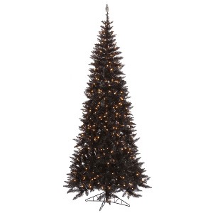 Vickerman Black Fir Slim Artificial Christmas Tree - 1 of 2