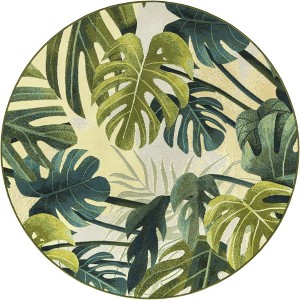 Unique Loom    Outdoor Botanical Longwood Area Rug - 1 of 4