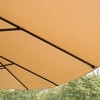 Sevobal Patio Umbrellas Large Double-Sided Rectangular Outdoor Twin Patio Market Umbrella With Light And Base, Taupe, 180"*180"*80.4" - 4 of 4