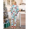 PATPAT Christmas Matching Family Pajamas Set Gingerbread Print Blue and RedPuS with Christmas Socks Light Blue - 4 of 4