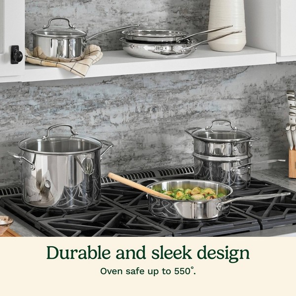 Cuisinart Chef's Classic 11pc Set de Utensilios de Cocina de Acero Inoxidable - 77-11G: Compatible con Inducción, Apto para Lavavajillas y Horno 3