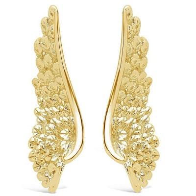 SHINE by Sterling Forever Angel Wing Ear Crawlers