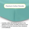 BreathableBaby Cotton Percale Fitted Sheet, For 52" x 28" Crib & Toddler Bed Mattress, Aqua (2-Pack) - 2 of 4