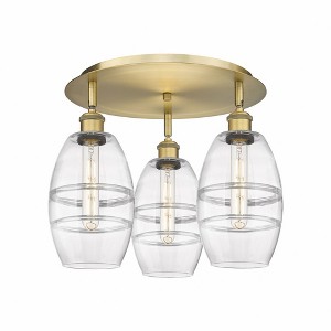Vaz - 3 Light Flush Mount In Industrial Style-9.13 Inches Tall and 17.63 Inches Wide - 1 of 1