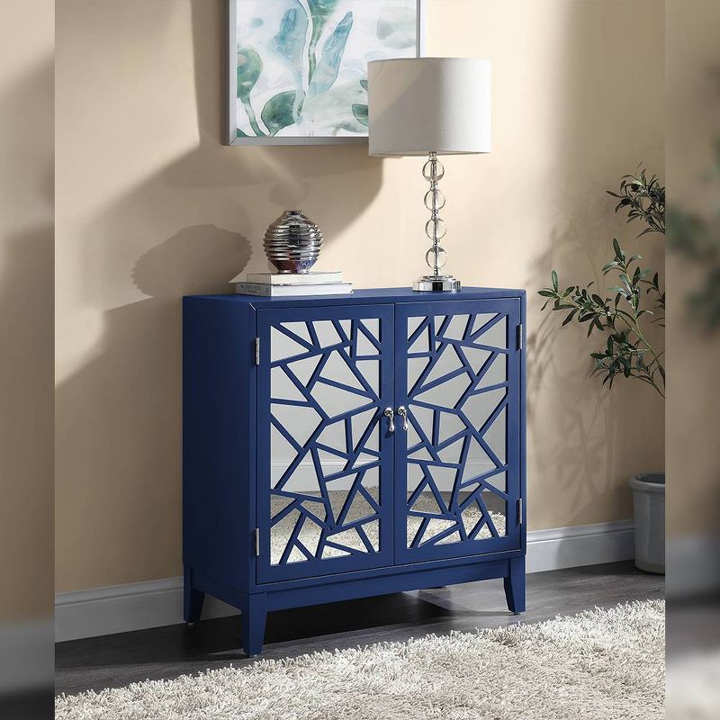 32&#34; Einstein Console Table Blue Finish - Acme Furniture, 1 of 10