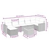vidaXL 8 Piece Patio Sofa Set with Cushions Beige and Cream Poly Rattan - 3x Middle + 3x Corner + Footrest + Table - 4 of 4