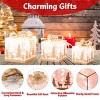Syemin Decorative Holiday Scene Props Set of 3 Christmas Gift Boxes Xmas Present Ornament Christmas Box Decorations, White, 12"*12"*12" - 4 of 4