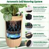 31" Marble Finish Self-Watering Planters Set of 2, Water Level Monitor, Ideal for Living Room, Office, Patio, Porch, and Garden, Black - 4 of 4