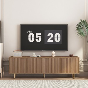 69" Modern TV Stand for 70 Inch TV, Media Console with Fluted Doors and Storage Cabinet for Living Room-3irtyhousy - 1 of 4