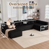 146" U-Shaped Modular Sectional Sofa, Corduroy Convertible Sleeper Couch with 8 Pillows, No Assembly, Free Combination, Oversized 5-Seater - 2 of 4