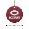 University of Chicago Maroons Logo Porcelain Scalloped Holiday Christmas Tree Ornament - 3 of 4