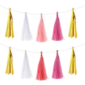 Unique Bargains Party Decoration Reusable Strong Rope Tassel Garland Banner 20 Pcs - 1 of 4