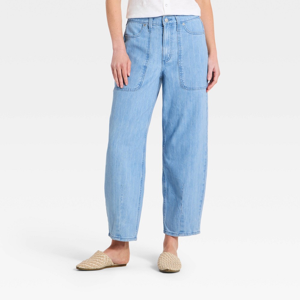 Women's High-Rise Easy Barrel Leg Jeans - Universal Thread™ Blue 10