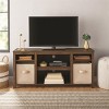 ChicFurnit TV Stands and Consoles Entertainment Center with Storage Cabinets and Open Shelf Media Console for Living Room, Brown, "*45.38"*15.75" - 3 of 4