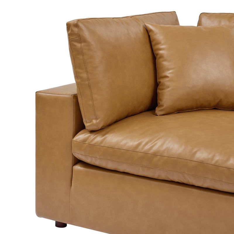 Commix Down Filled Overstuffed Vegan Leather Corner Chair - Modway, 5 of 8