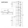 Grungis Bathroom Storage Cabinet,66.9 inch High Floor Coner Cabinet with 2 Doors and Adjustable Shelves,Storage Cabinet for Bathroom - 3 of 4