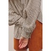 Women's Balloon Sleeve Button Down Stripe Shirt - In February - 2 of 4